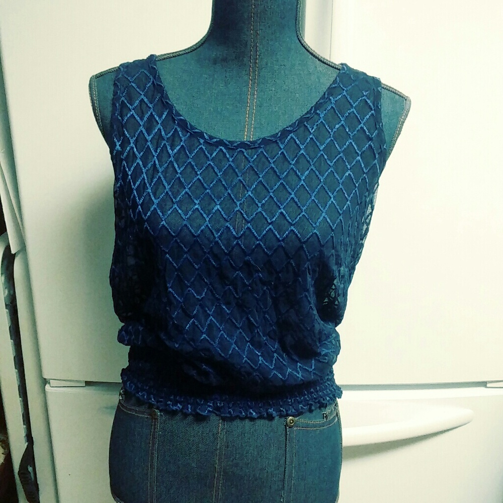 Vanity sheer tank blouse